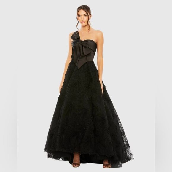 MAC DUGGAL 20584 Strapless Front Bow Knot Tulle Gown Dress - Picture 3 of 14